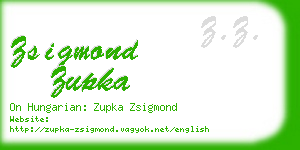 zsigmond zupka business card